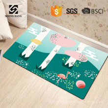 Amazon Best Seller  Portable Carton colourful Print Door Mat Rubber Back